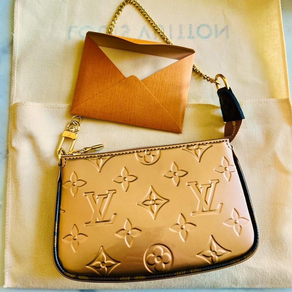 (Sold) NEW - Louis Vuitton Mini Pochette Accessoires, Rose Gold